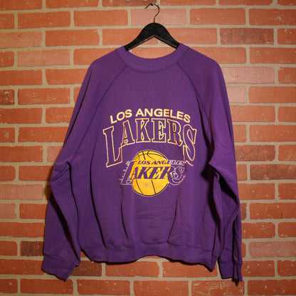 VTG NBA Los Angeles Lakers Purple Crewneck