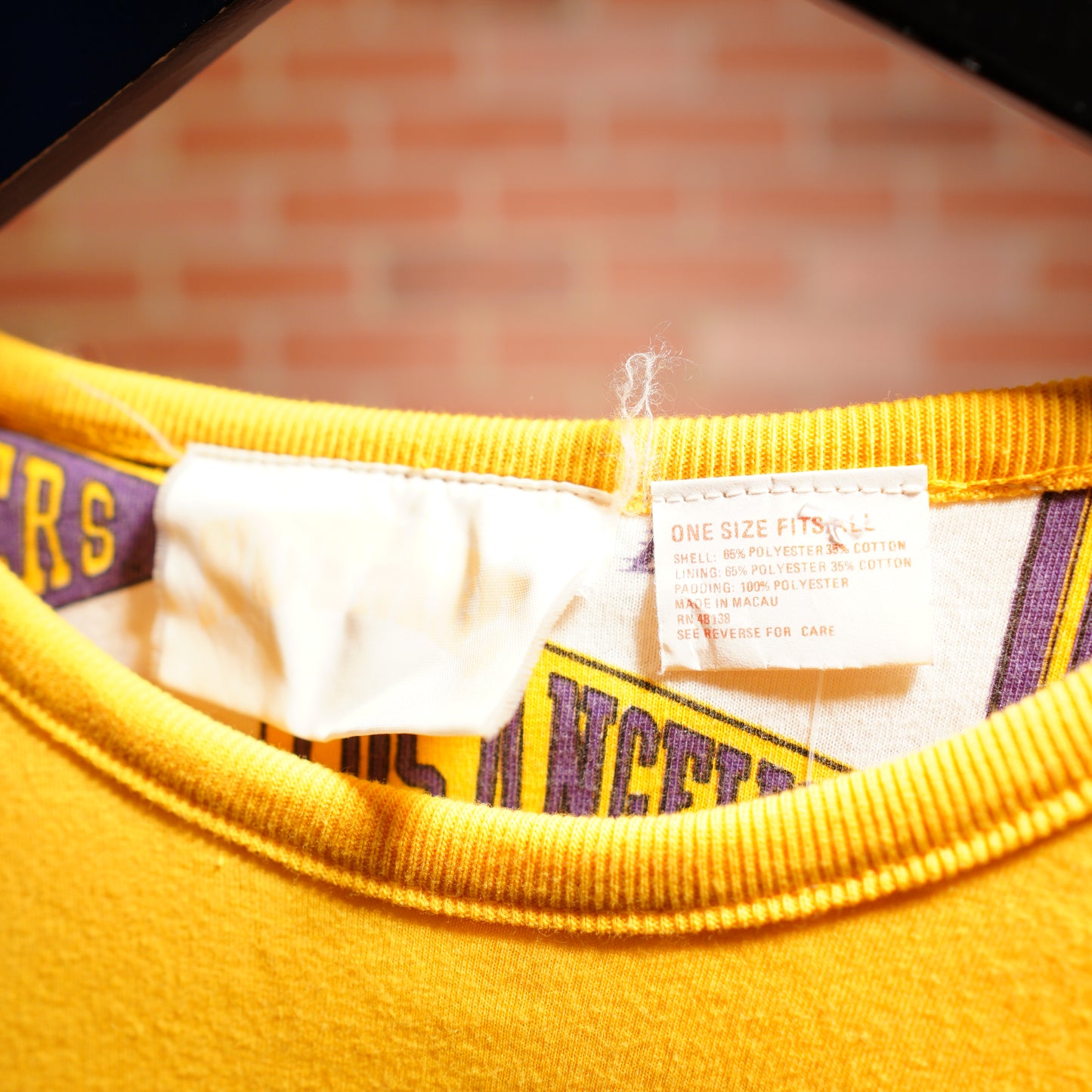VTG NBA Los Angeles Lakers Reversible Yellow Crewneck