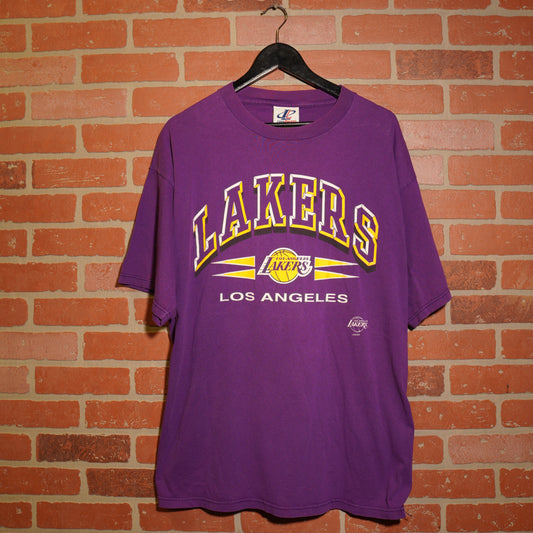 VTG NBA Los Angeles Lakers Purple Arch Logo Tee