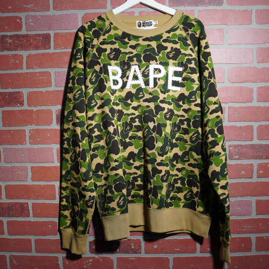 NWT Bape A Bathing Ape ABC Green Camo Crewneck