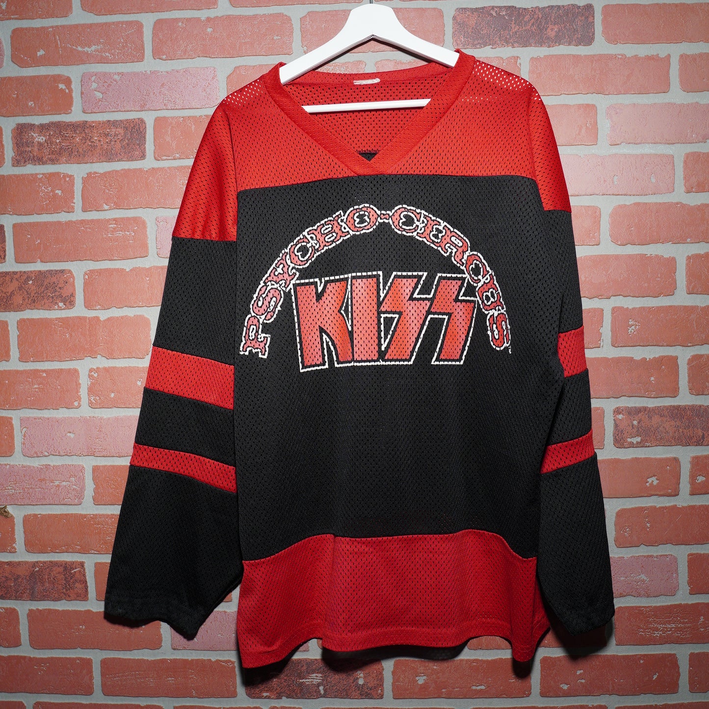 VTG 90's Kiss Psycho Circus Black / Red Band Hockey Jersey