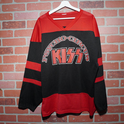 VTG 90's Kiss Psycho Circus Black / Red Band Hockey Jersey