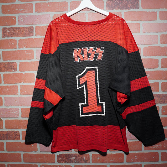 VTG 90's Kiss Psycho Circus Black / Red Band Hockey Jersey