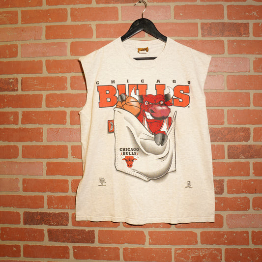 VTG NBA Chicago Bulls Pocket Cut-Off Tee