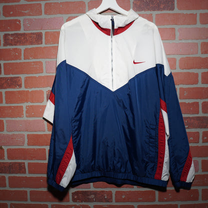 VTG 90's Nike Quarter-Zip Red/White/Blue Windbreaker Jacket