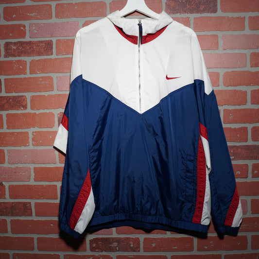 VTG 90's Nike Quarter-Zip Red/White/Blue Windbreaker Jacket