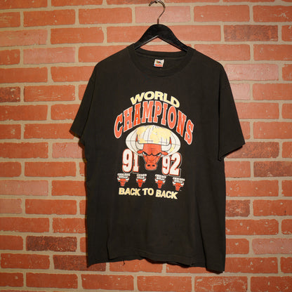 VTG NBA Chicago Bulls World Champions Back 2 Back Tee