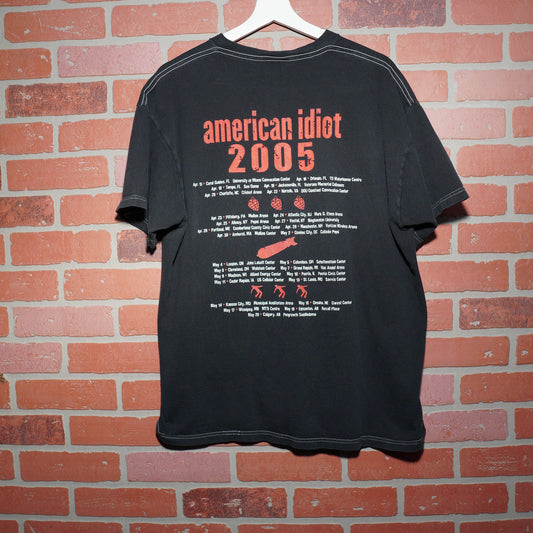Y2K 2005 Green Day American Idiot Tour Black Tee