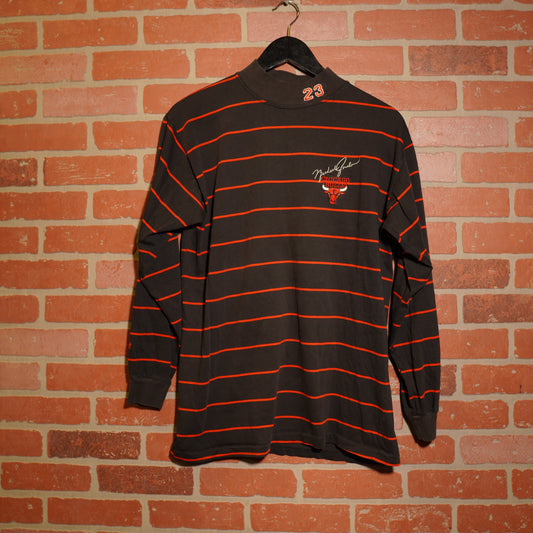 VTG NBA Chicago Bulls Turtle Neck Stripe Tee