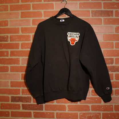 VTG NBA Chicago Bulls Champion Logo Crewneck