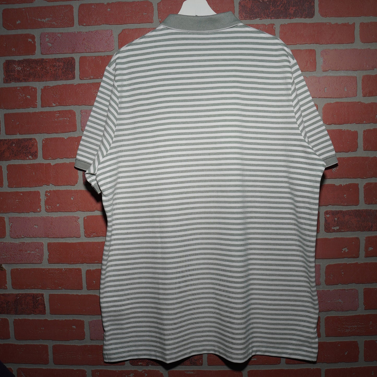 NWT Polo Ralph Lauren Striped Green / White Polo Shirt