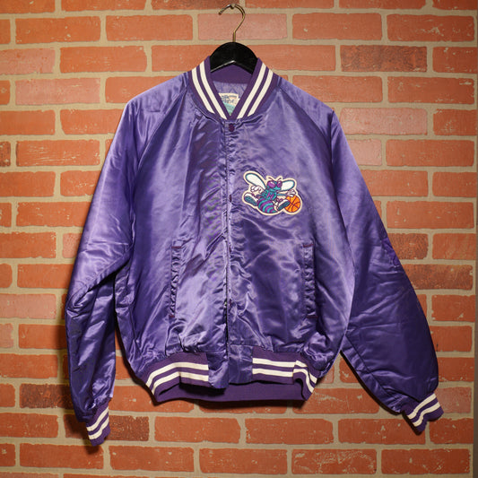 VTG NBA Charlotte Hornets Purple Satin Jacket