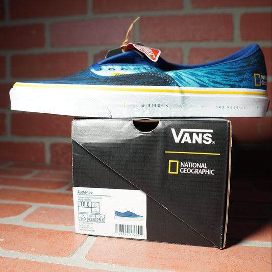 DS Vans x National Geographic Authentic "Ocean/True Blue" SZ 10
