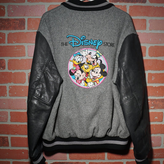 VTG The Disney Store Mickey and Friends Wool / Leather LettermanJacket