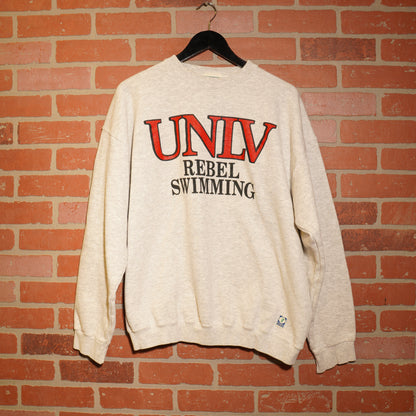 VTG UNLV Rebel Swimming Grey Crewneck