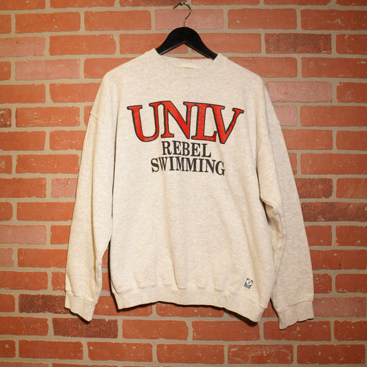 VTG UNLV Rebel Swimming Grey Crewneck