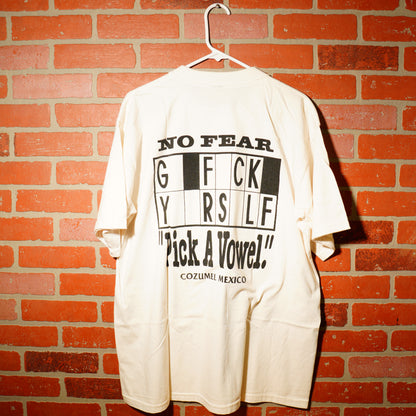 VTG Y2K No Fear Mexico Go Pick A Vowel Tee