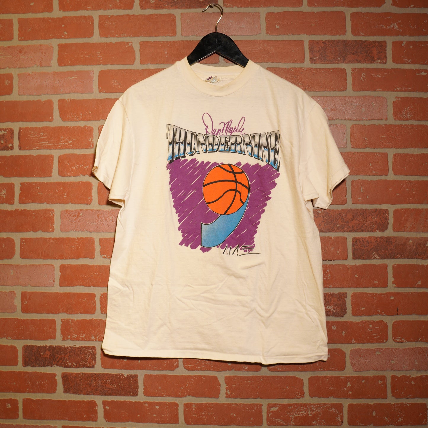 VTG Dan Majerle Thundernine White Tee