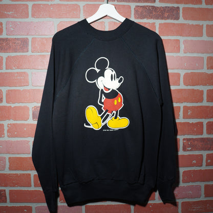 VTG Disney Mickey Mouse Black Crewneck Yesterday's Fits