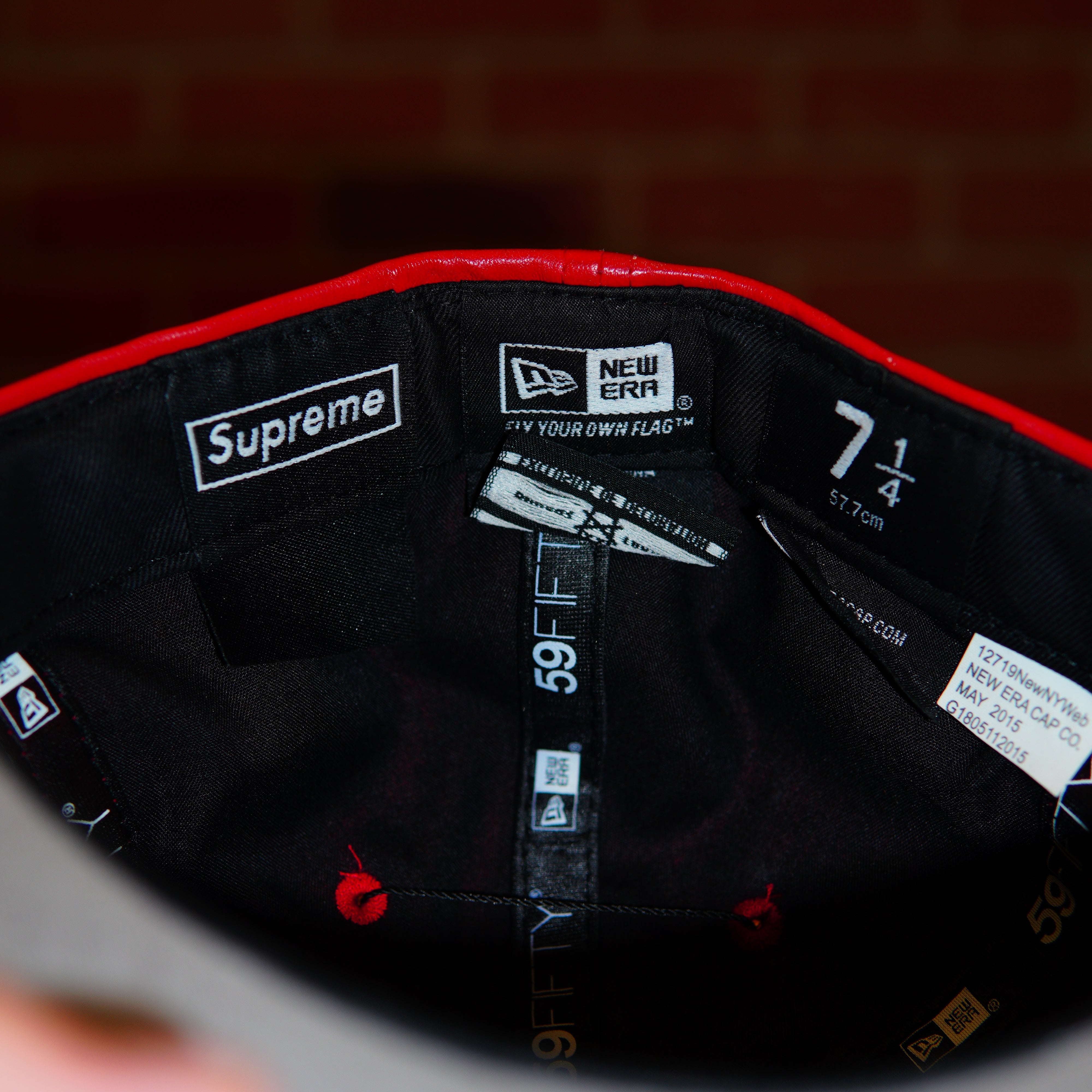 Supreme Box Logo Red Leather Fitted Hat – Yesterday's Fits