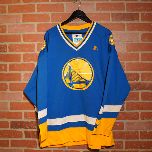VTG NBA Golden State Warriors Hockey Jersey