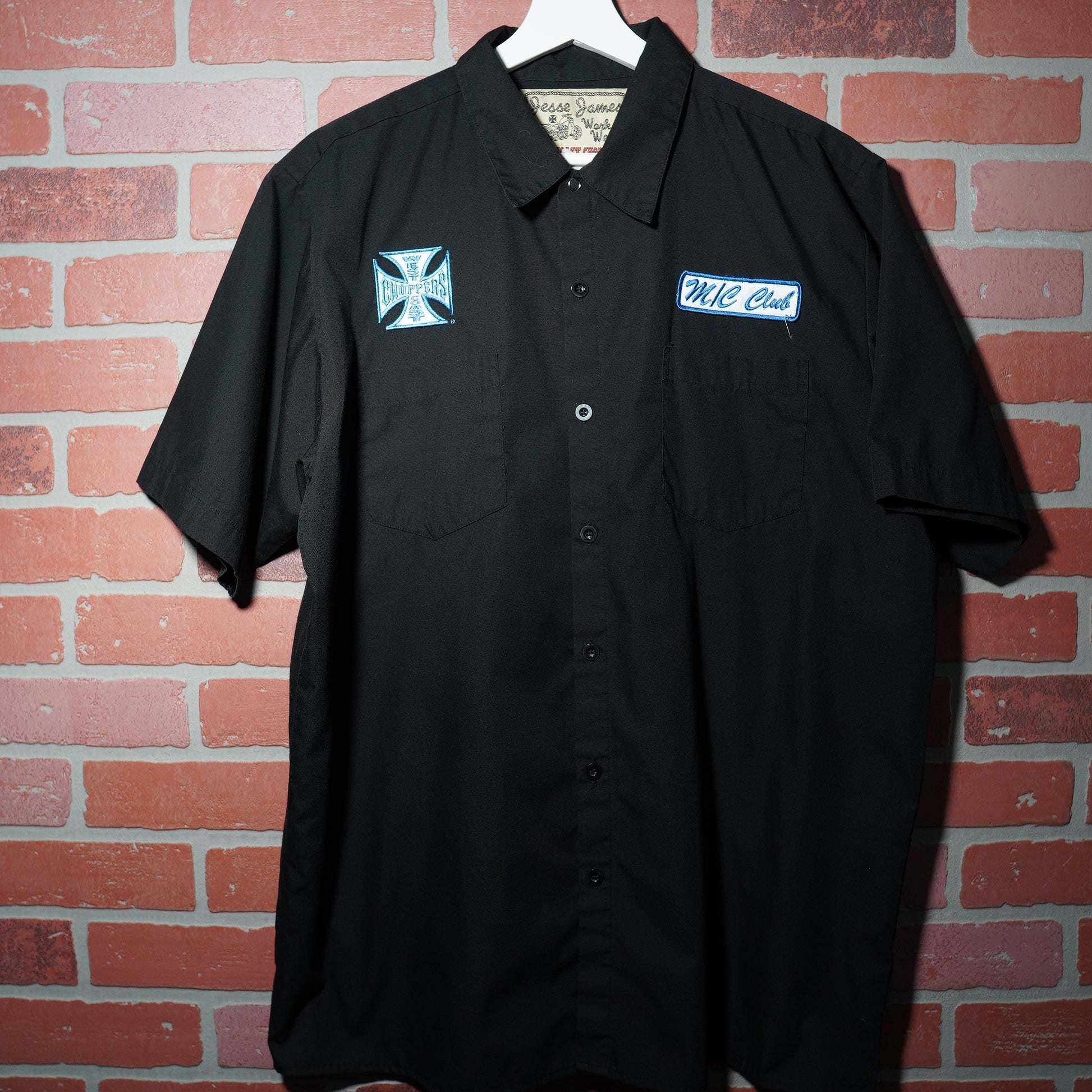 VTG Y2K West Coast Choppers Button-Up Black Shirt Yesterday's Fits