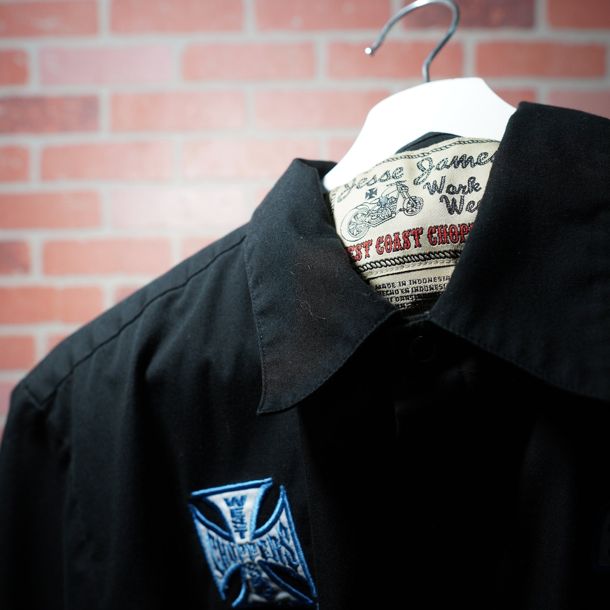 VTG Y2K West Coast Choppers Button-Up Black Shirt Yesterday's Fits