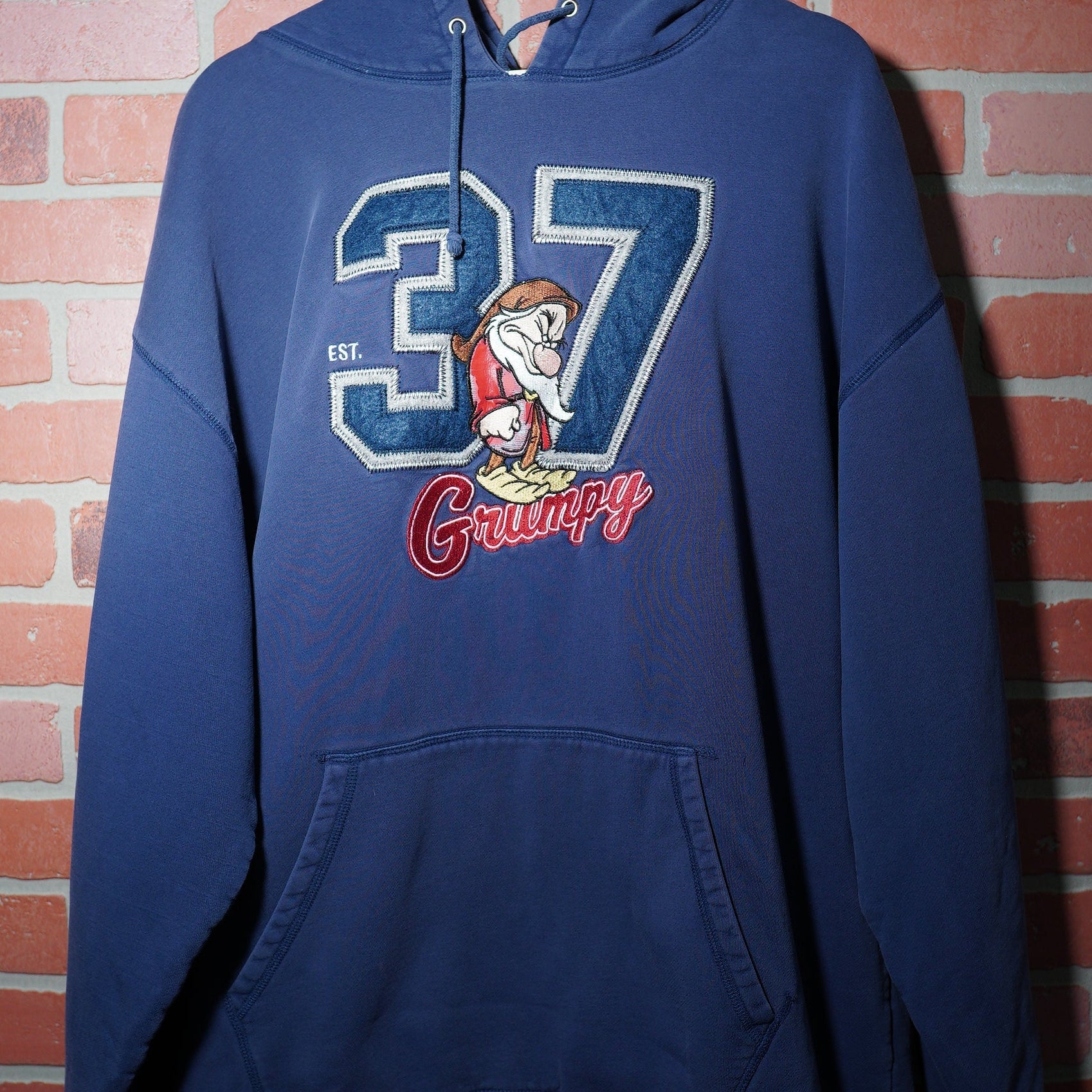 VTG Disney Grumpy 37 Blue Hoodie Yesterday's Fits