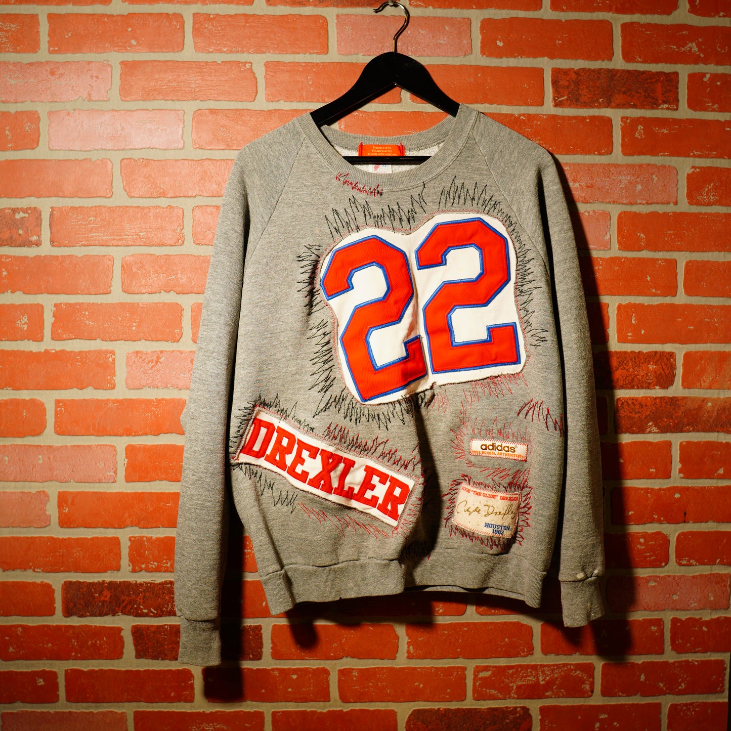 Trev 1of1 Custom Clyde Drexler Stitched Crewneck