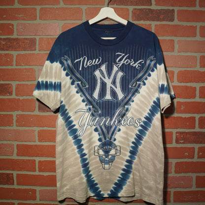 VTG Y2K MLB New York Yankees Tye-Dye Baseball Tee