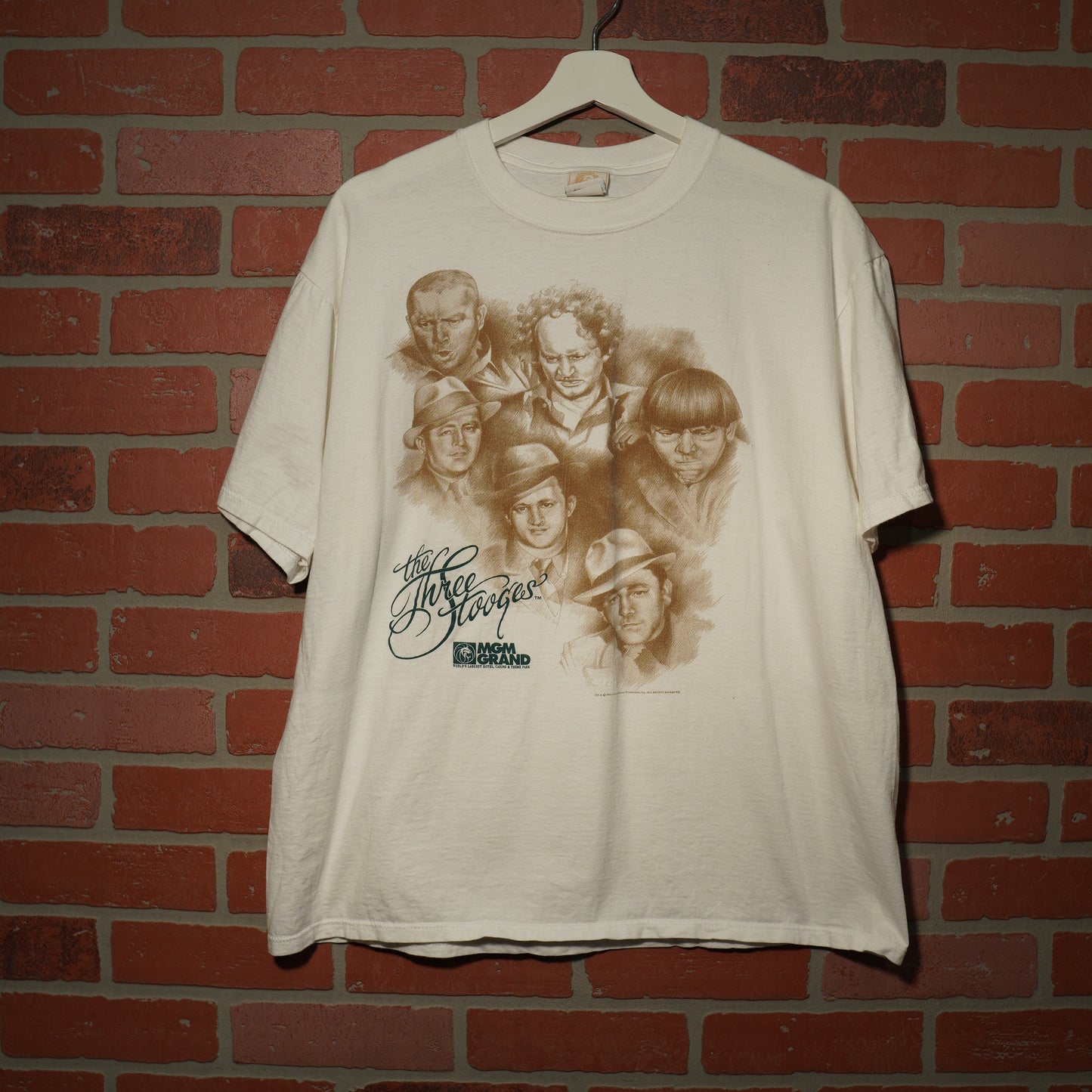 VTG MGM Grand The Three Stooges White Tee