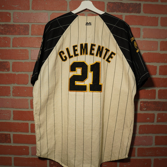 VTG MLB Pittsburgh Pirate Pinstripe Clemente Baseball Jersey