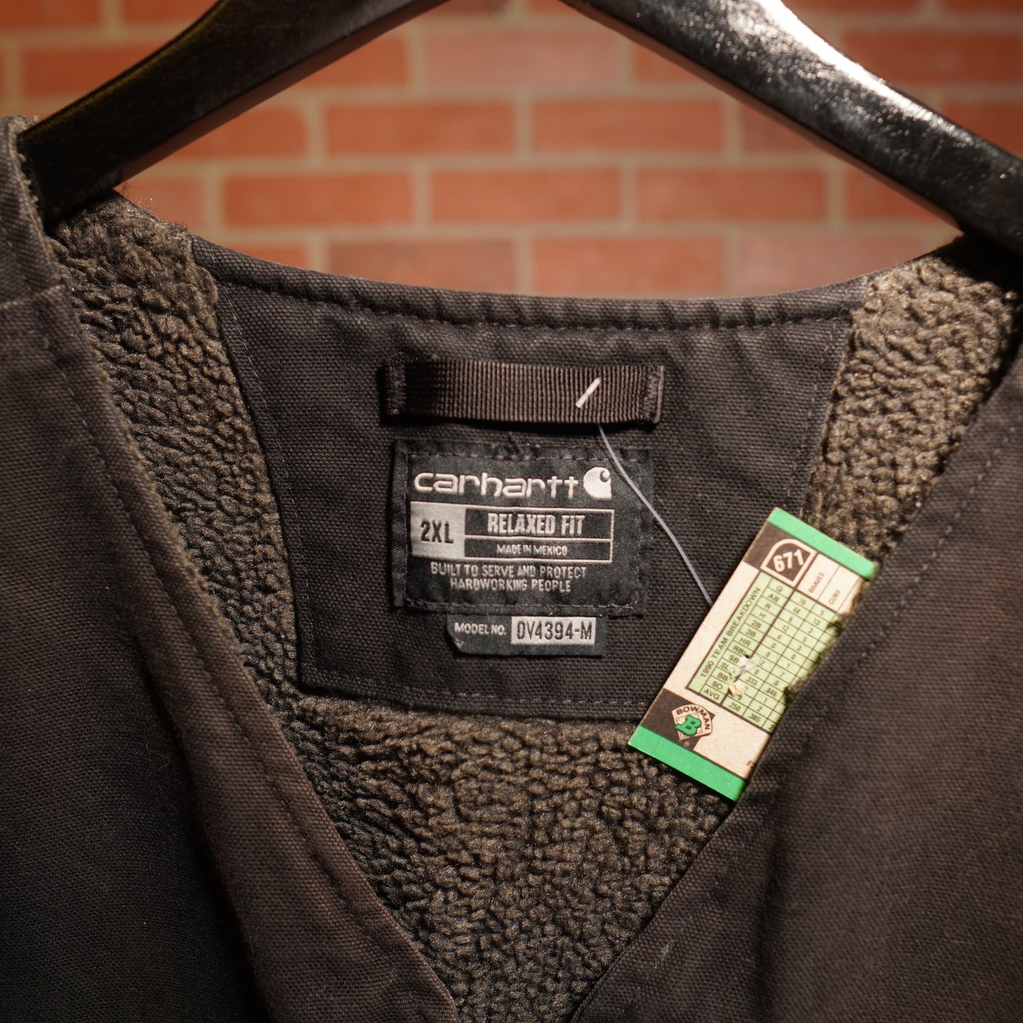 VTG Carhartt Relaxed Fit Zip-Up Black Vest