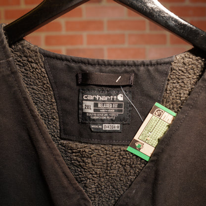 VTG Carhartt Relaxed Fit Zip-Up Black Vest