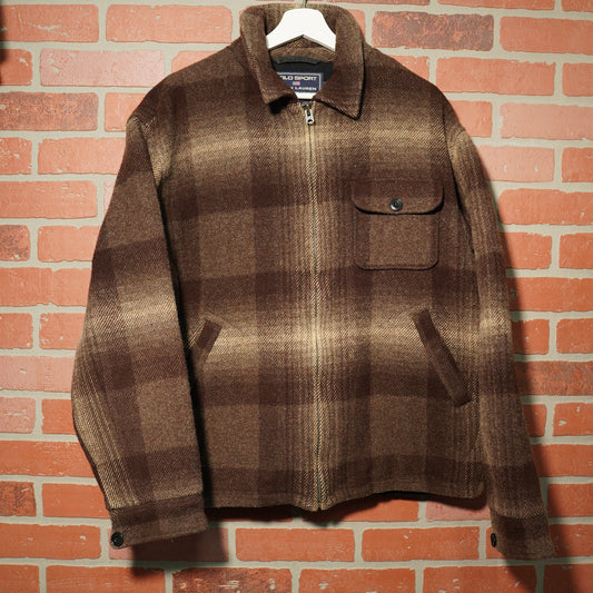 VTG Polo Sport Ralph Lauren Plaid Wool Coat