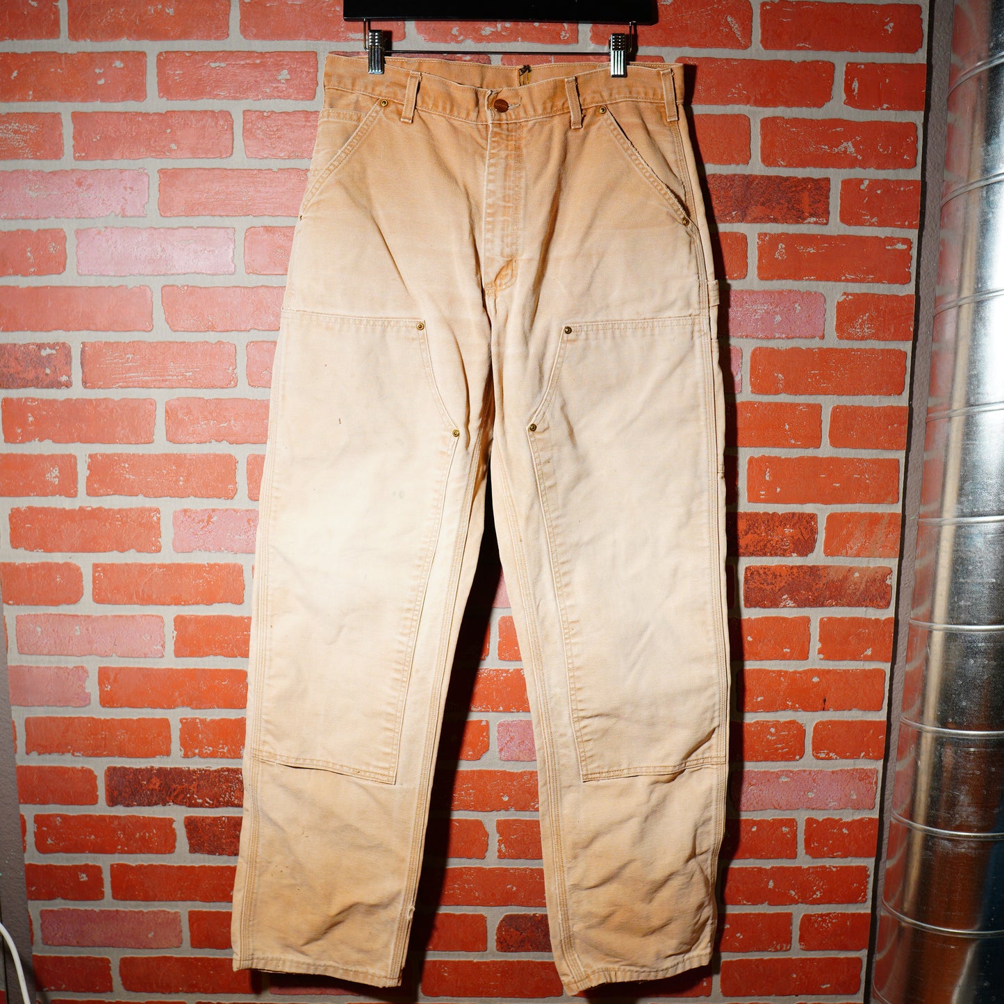 VTG Carhartt Light Brown Double Knee Work Wear Pants