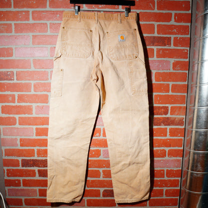 VTG Carhartt Light Brown Double Knee Work Wear Pants