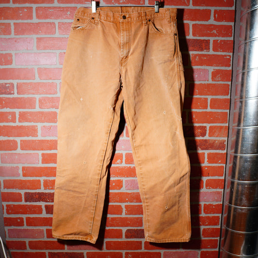 VTG Dickies Light Brown Distressed Work Wear Pants