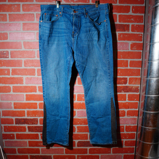 Custom Two Tone Blue Flair Denim Jeans