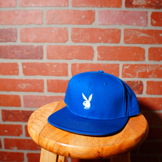 Playboy Bunny Blue Logo Snapback Hat