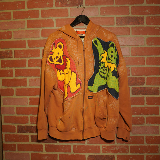 Trevs1of1 Custom Dickies Grateful Dead Zip-Up Jacket