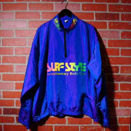 VTG Surf Style Quarter-Zip Purple Jacket