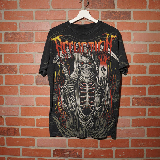 Y2K Affliction Skeleton Ace Of Spades AOP Tee