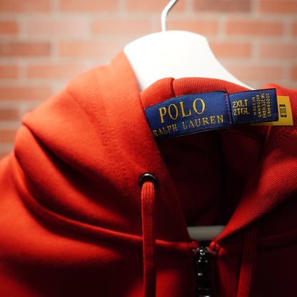 Polo By Ralph Lauren Red Zip-Up Hoodie