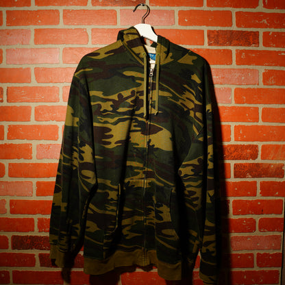 VTG Y2K Camo Zip-Up Hoodie