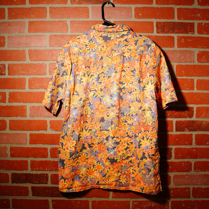 VTG Quicksilver Button-Up Flowers Shirt