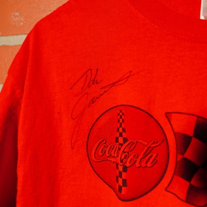 VTG Coca-Cola Flag Signed Tee