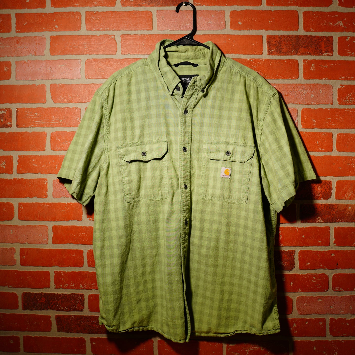 VTG Carhartt Green Button-Up Shirt