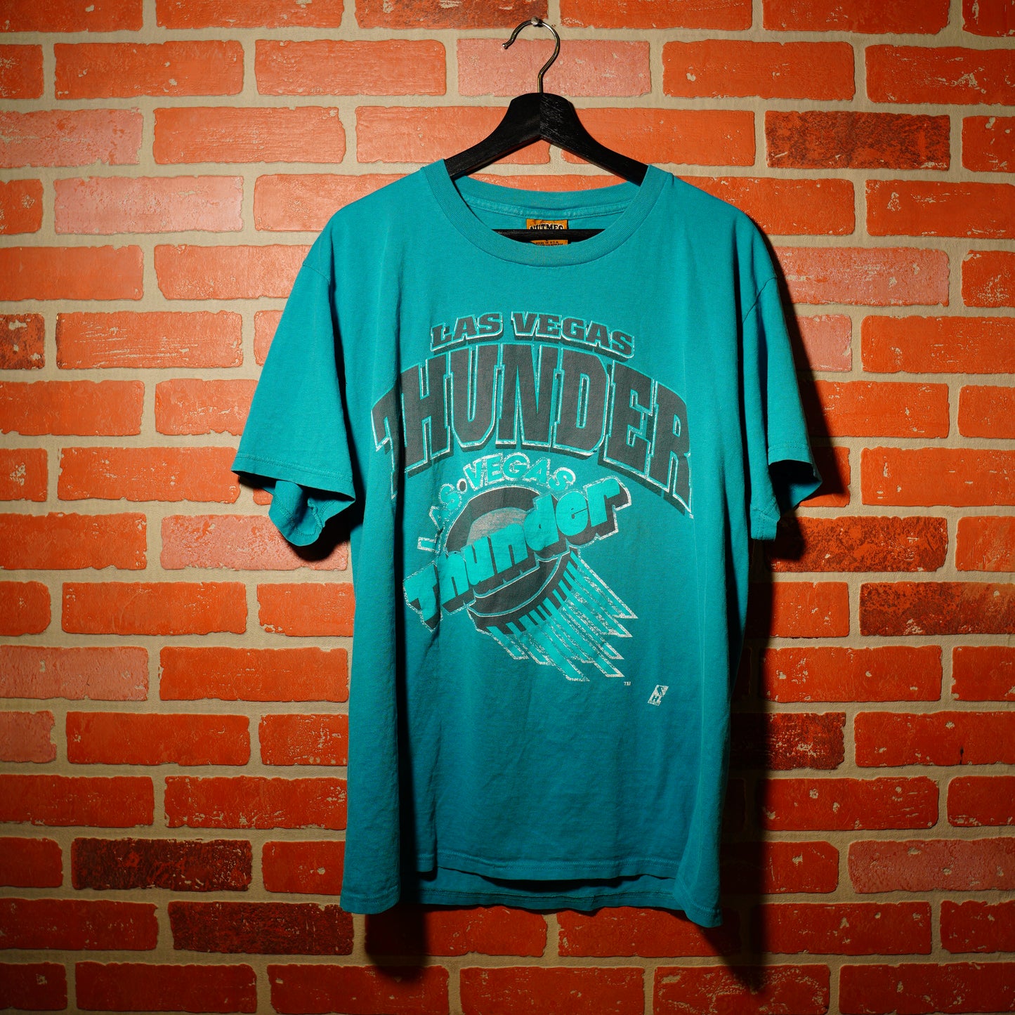 VTG IHL Las Vegas Thunder Teal Logo Tee