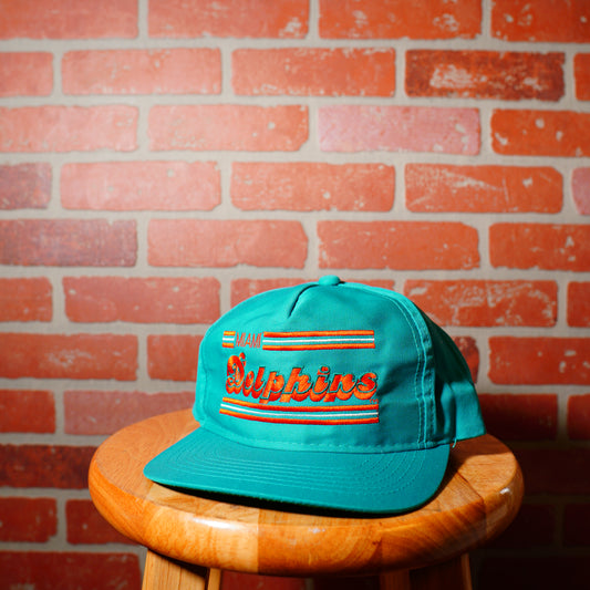 VTG NFL Miami Dolphins Spell-Out Snapback Hat